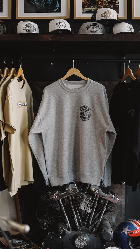Ink & Grease | crewneck grey