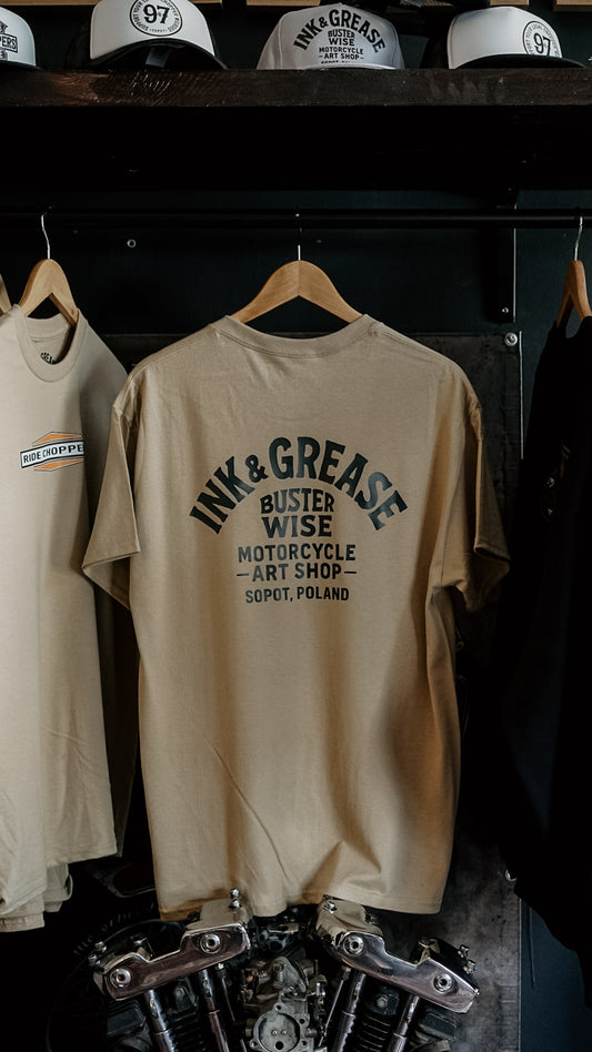 Ride choppers | tan T-shirt