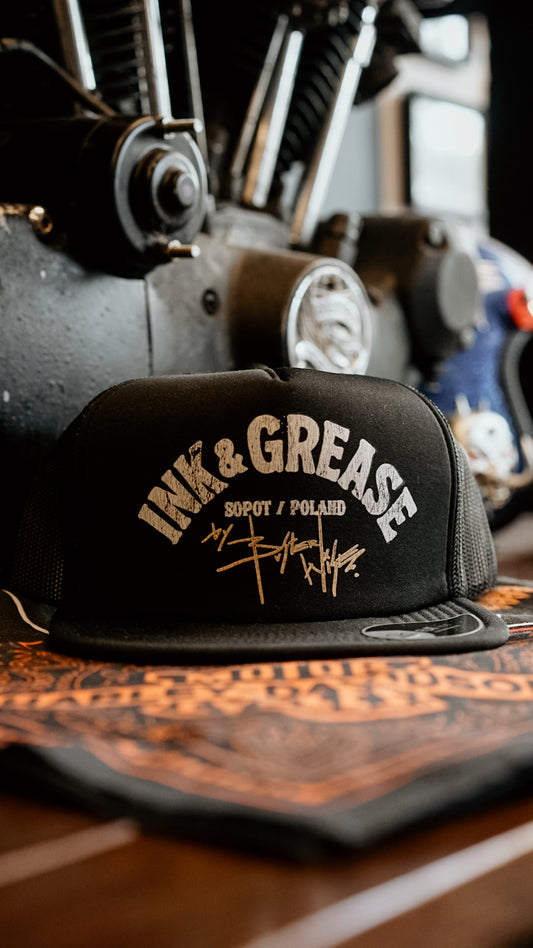 Eroded Ink&Grease | trucker black flat