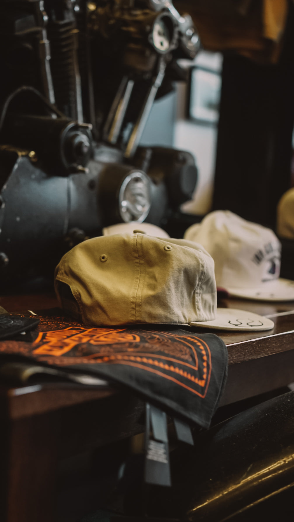 Ink and Grease | old school cap khaki