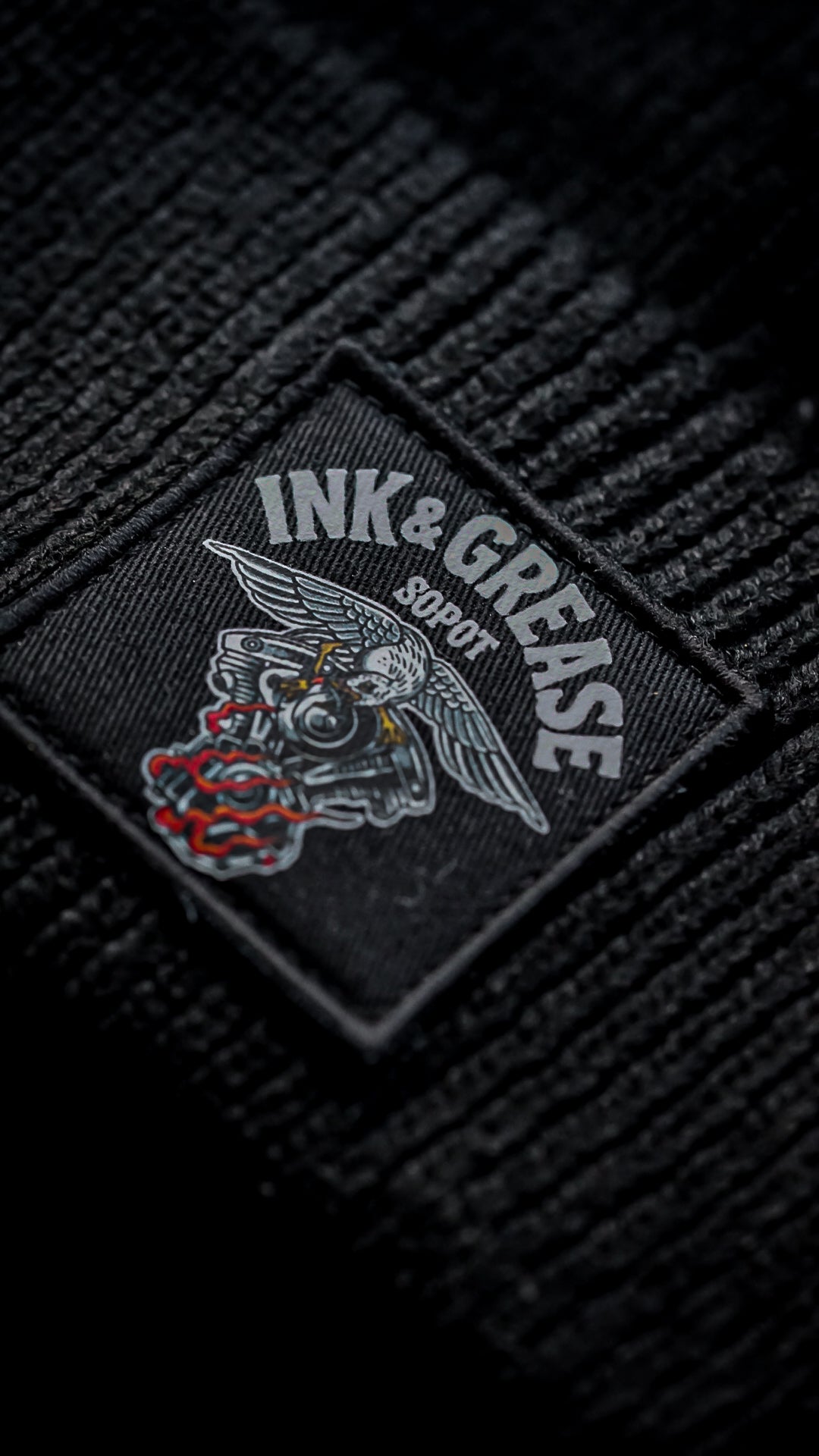Ink and Grease | Patch Beanie