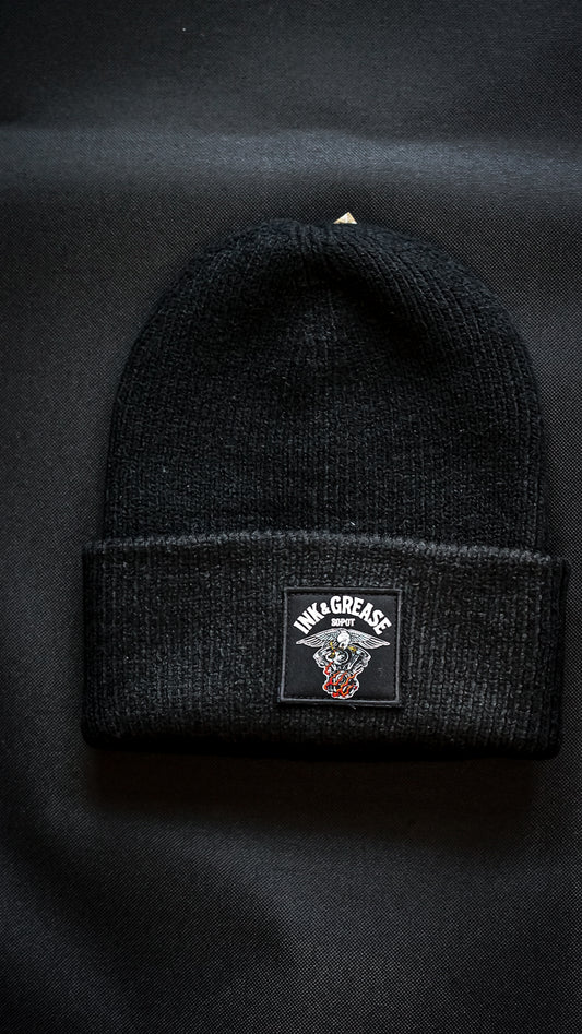 Ink and Grease | Patch Beanie