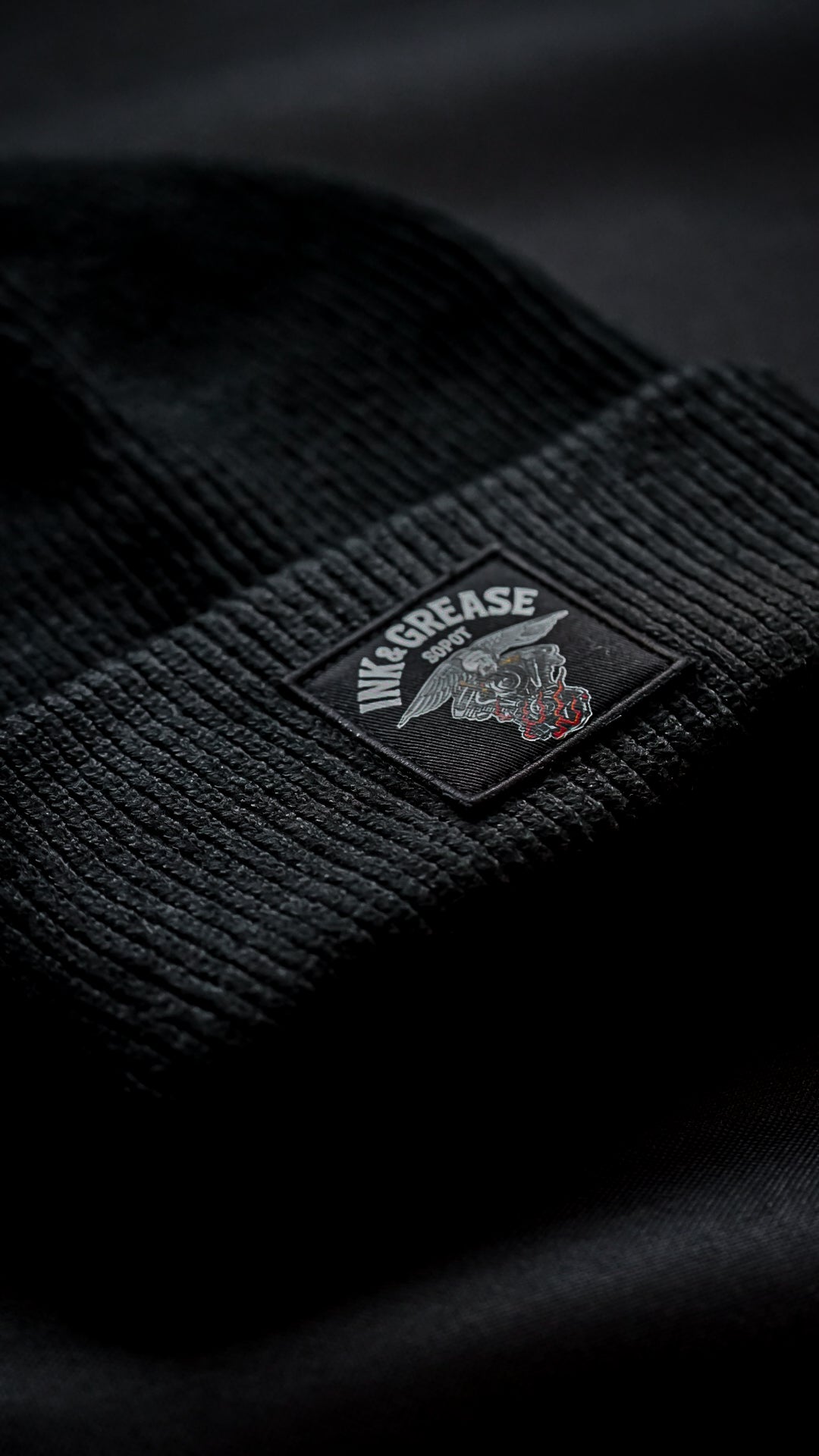 Ink and Grease | Patch Beanie